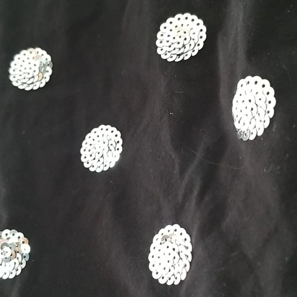 Justice Brand Girls Top Black & Silver sequins